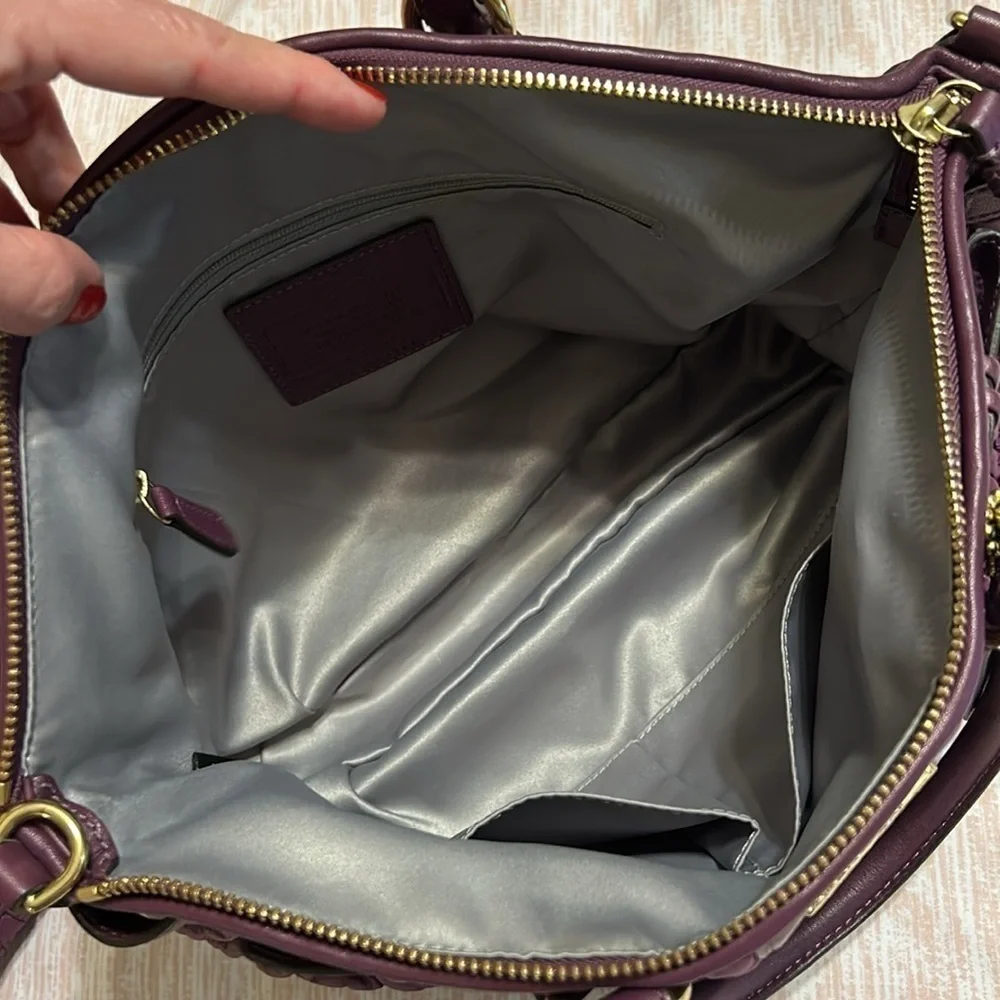 Coach 70th Anniversary Edition Purple Pleated set Madison Sophia. RARE